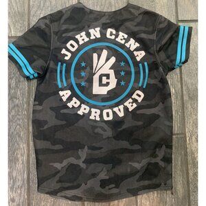 John Cena WWE Wrestling youth shirt Button size L 10/12